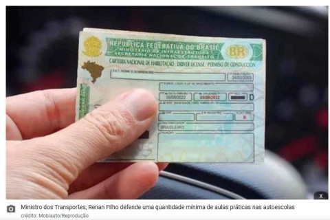 Governo autoriza fim da obrigatoriedade de autoescola para emissão de CNH