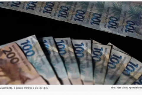 Governo prevê salário mínimo de R$ 1.631 em 2026