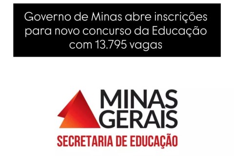 Governo de Minas abre inscrições para novo concurso da Educação com 13.795 vagas